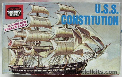Life-Like USS Constitution - with Molded Furled Sails -  ex Pyro, 09313 plastic model kit